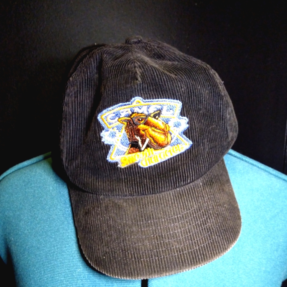 Vintage Joe Camel black courduroy hat